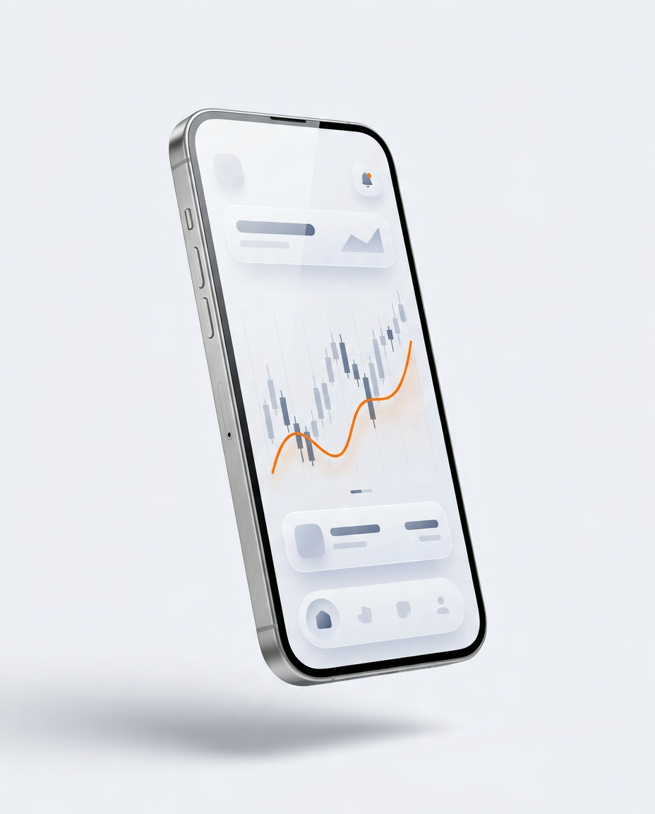 Fiduciary Credit trading app running on a smartphone